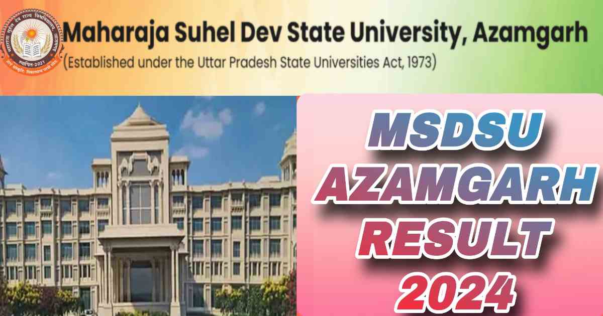 Msdsu Azamgarh RESULT